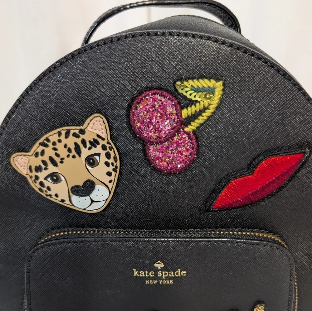 Kate Spade New York Run Wild Leopard Tomi Backpack Meow EUC
